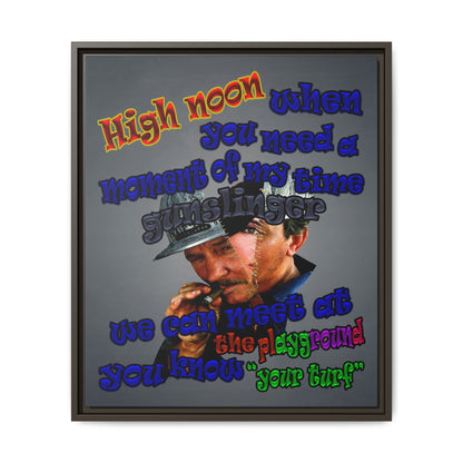 high noon - framed canvas art (grey-light grey)