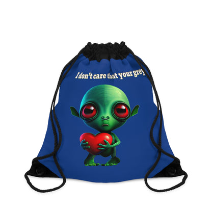 I don't care that your grey - Drawstring Bag (dark blue)