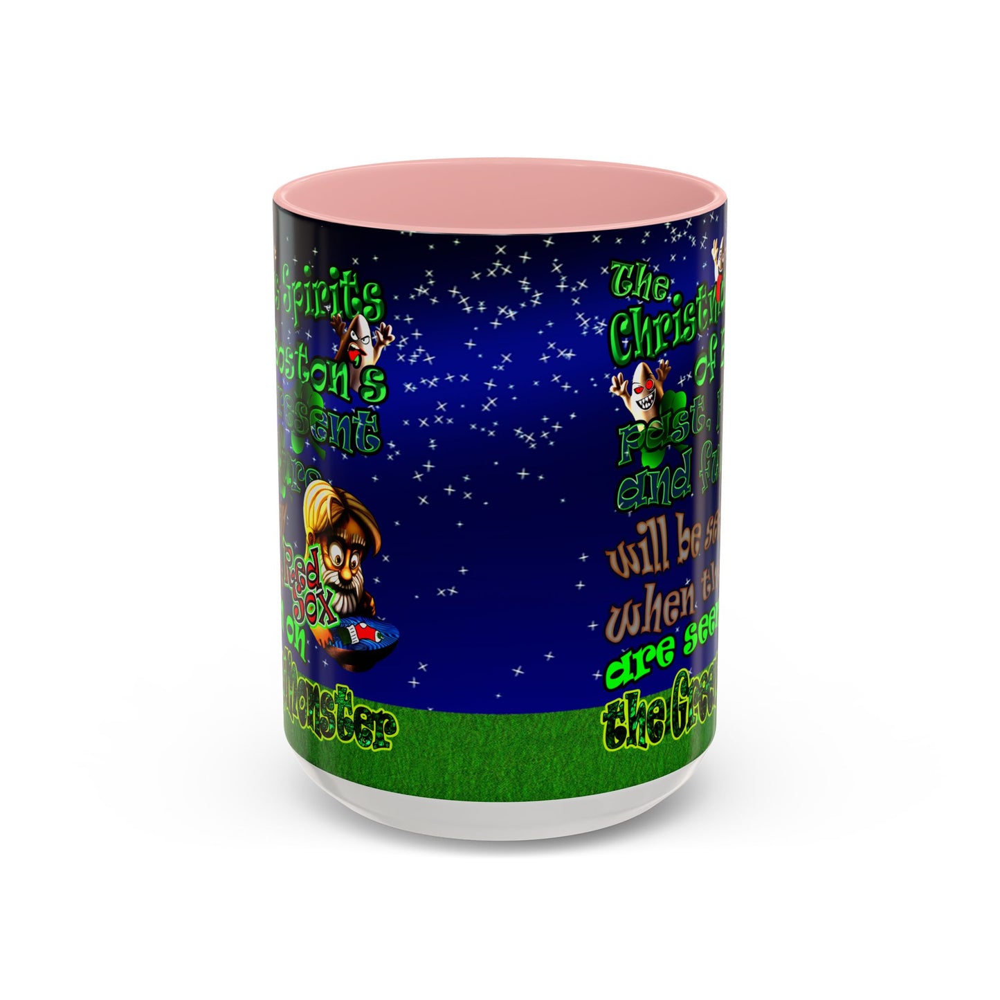 christmas spirits of boston - Accent Mug ('snoops' background)