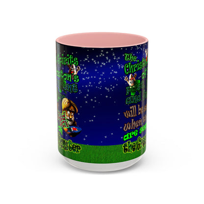 christmas spirits of boston - Accent Mug ('snoops' background)