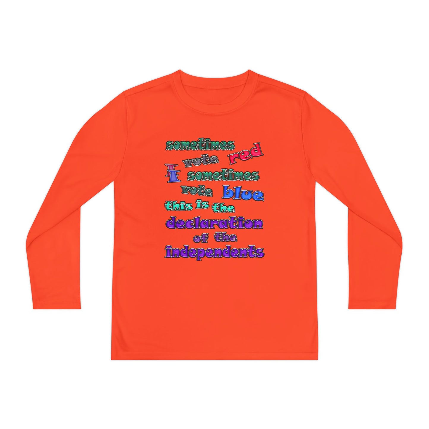 declaration of the independents - Youth Long Sleeve Competitor Tee