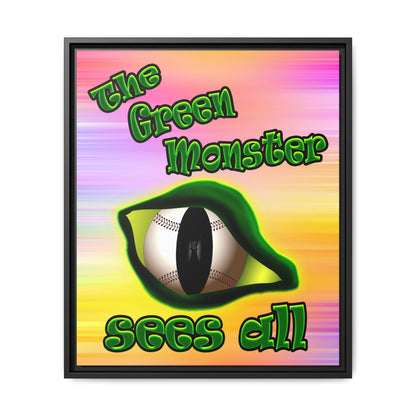 green monster - framed canvas art (color blur)