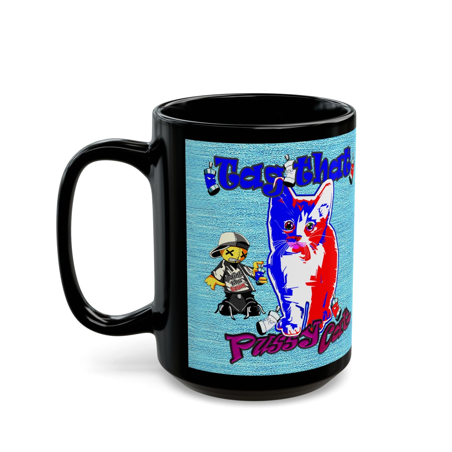 tag that - Black Mug (faded blue)
