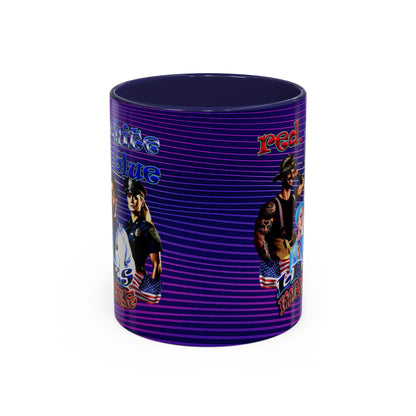 rw&b lives matter - Accent Mug (purple wave)