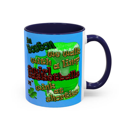 celtics logo - Accent Mug (light blue-purple wave)