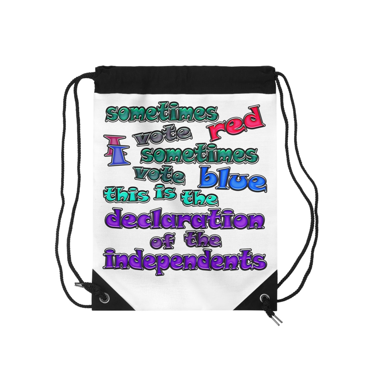declaration of the independents - Drawstring Bag (white)