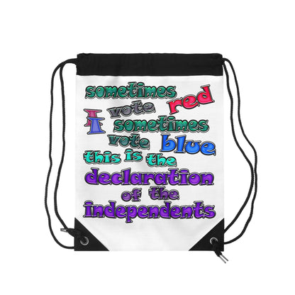 declaration of the independents - Drawstring Bag (white)