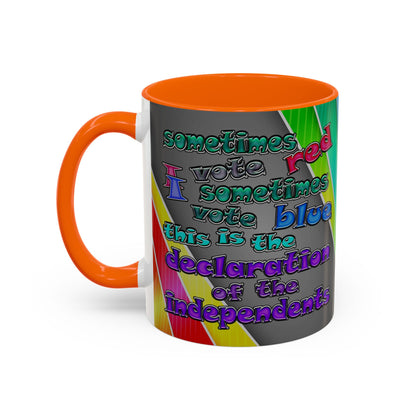 declaration of the independents - Accent Mug (rainbow split)