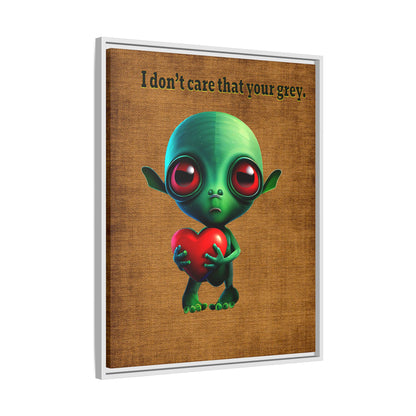 I don't care that your grey - framed canvas art (brown papyrus)