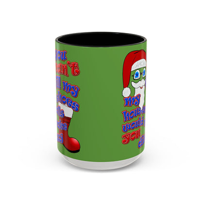 santa's shoes - Accent Mug (green)