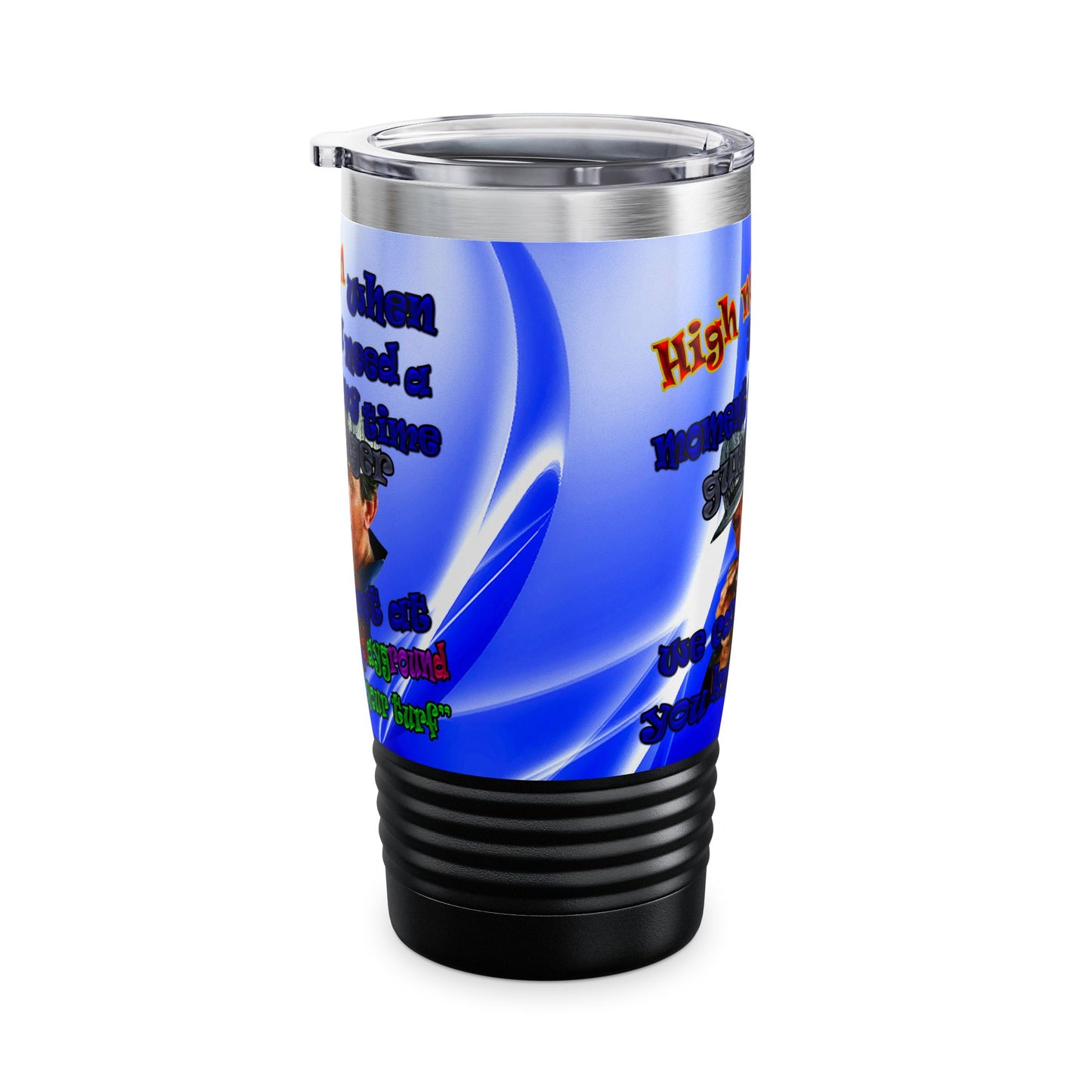 high noon - Ringneck Tumbler, 20oz (blue-white wave)