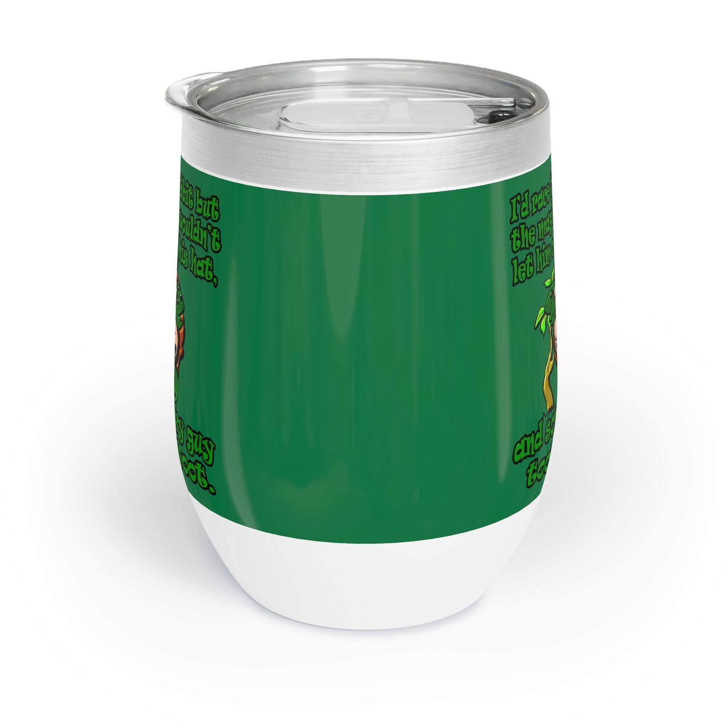 turtle race - Chill Wine Tumbler (dark green)