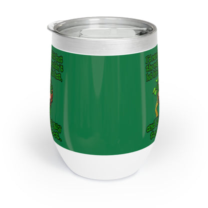 turtle race - Chill Wine Tumbler (dark green)