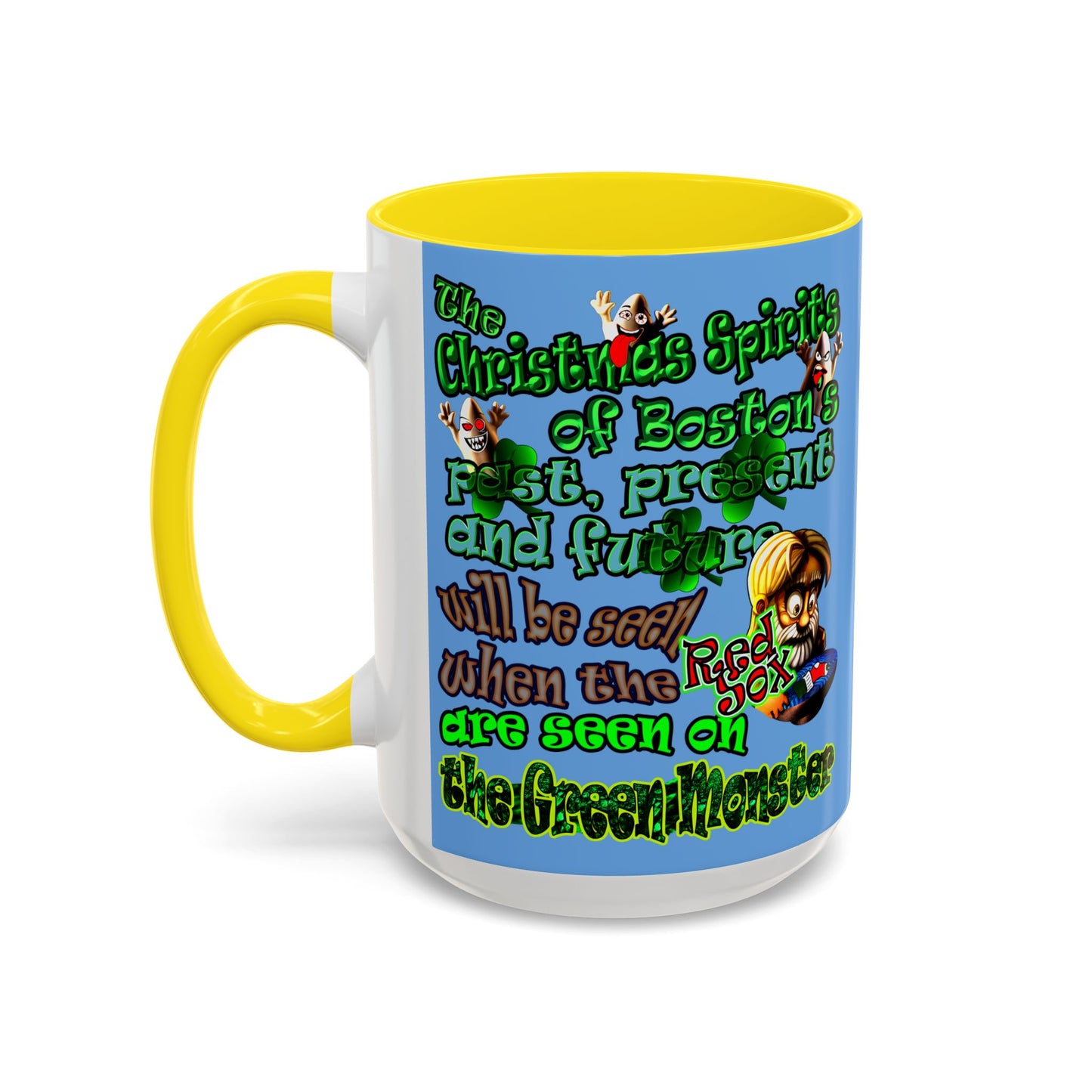 christmas spirits of boston - Accent Mug (light blue)