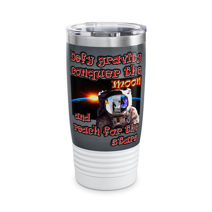 defy conquer reach - Ringneck Tumbler, 20oz (grey-light grey)