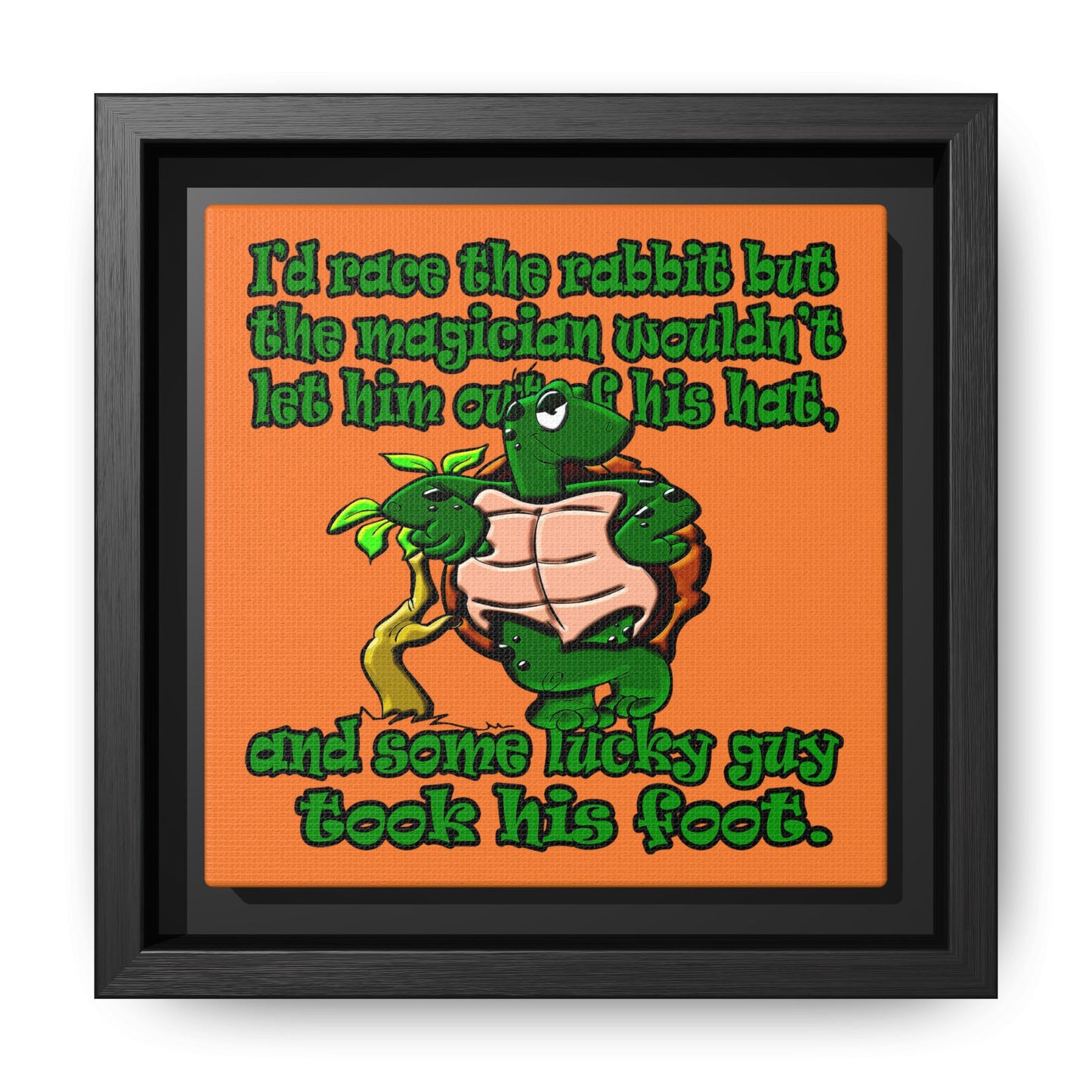 turtle race - framed canvas art (crusta)