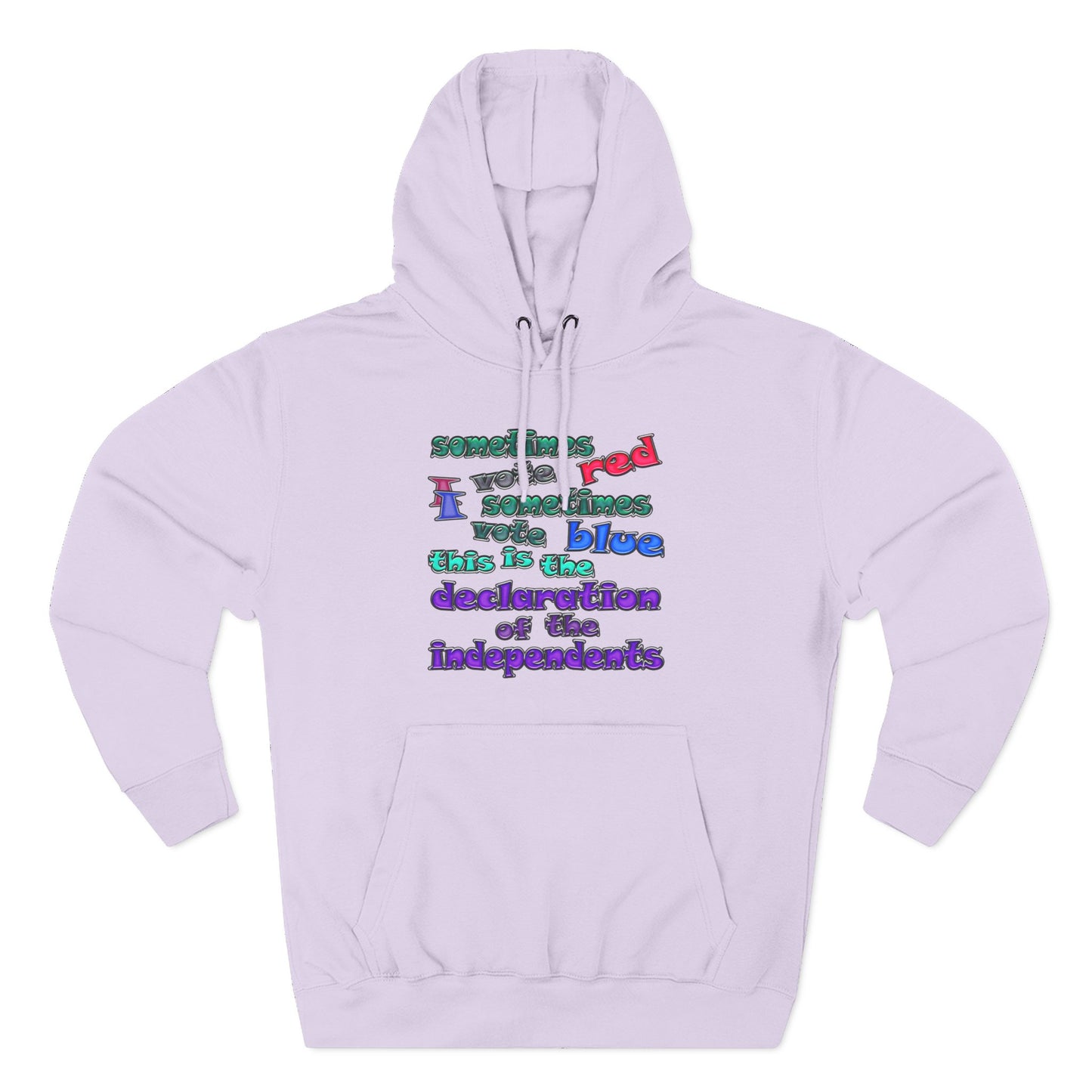 declaration of the independents - Three-Panel Fleece Hoodie
