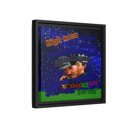 high noon - framed canvas art ('snoops' background)