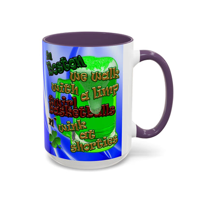 celtics logo - Accent Mug (blue-white wave)