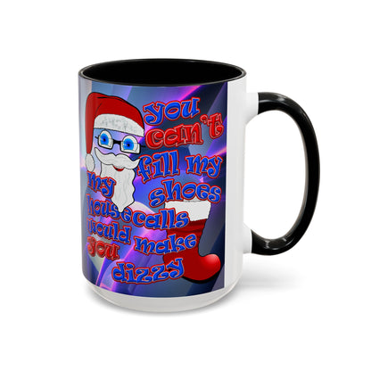 santa's shoes - Accent Mug (grey-pink wave)