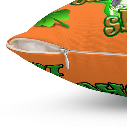 celtics logo - Spun Polyester Square Pillow - (crusta)