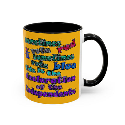 declaration of the independents - Accent Mug (yellow)