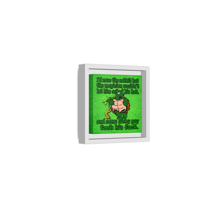 turtle race - framed canvas art (green turf)