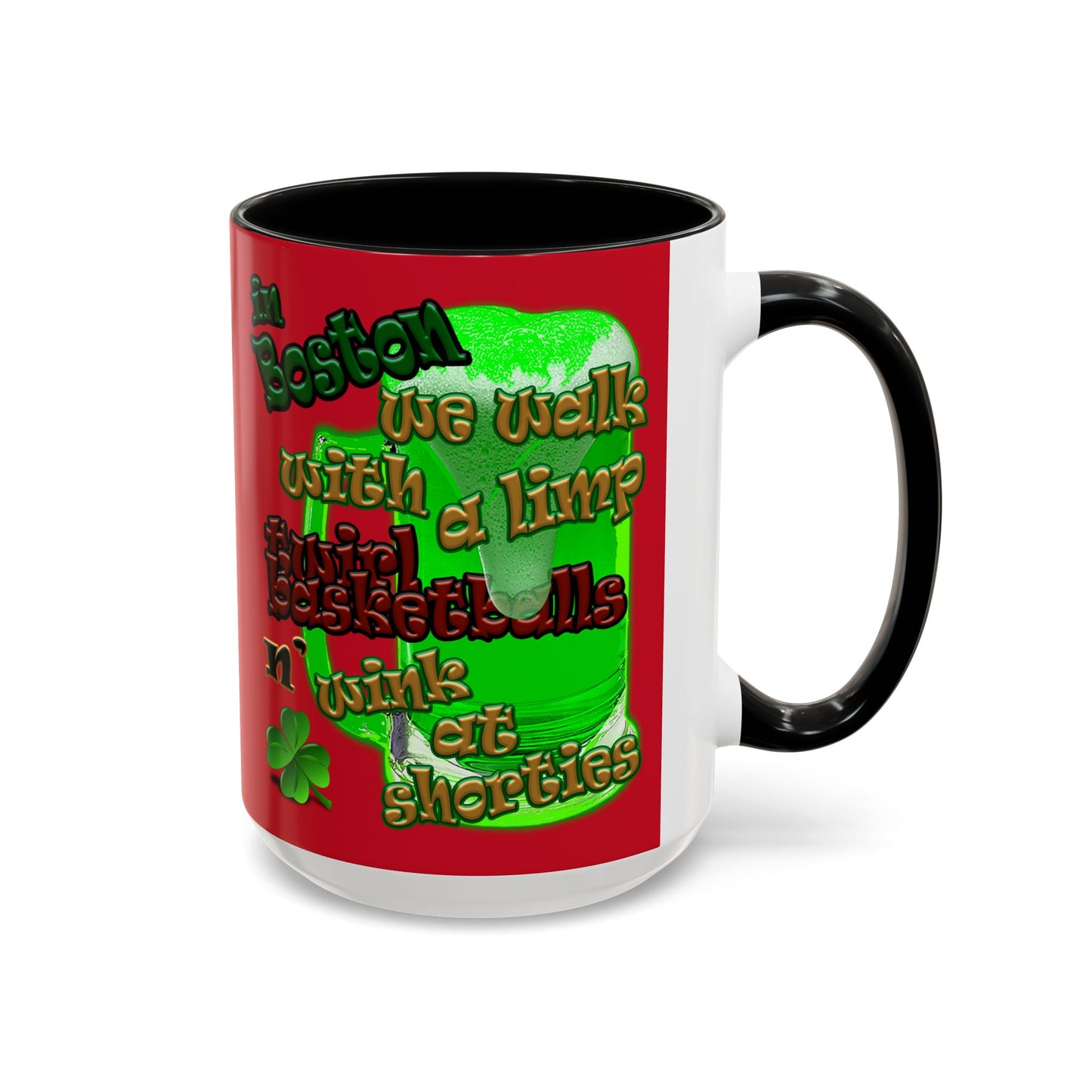 celtics logo - Accent Mug (dark red)