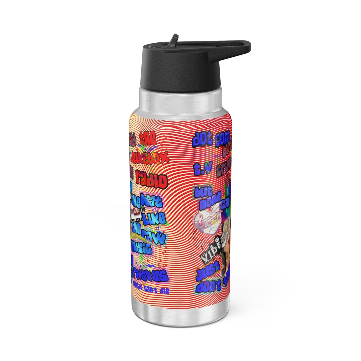 drop the beat - Gator Tumbler, 32oz  (yellow-orange wave)