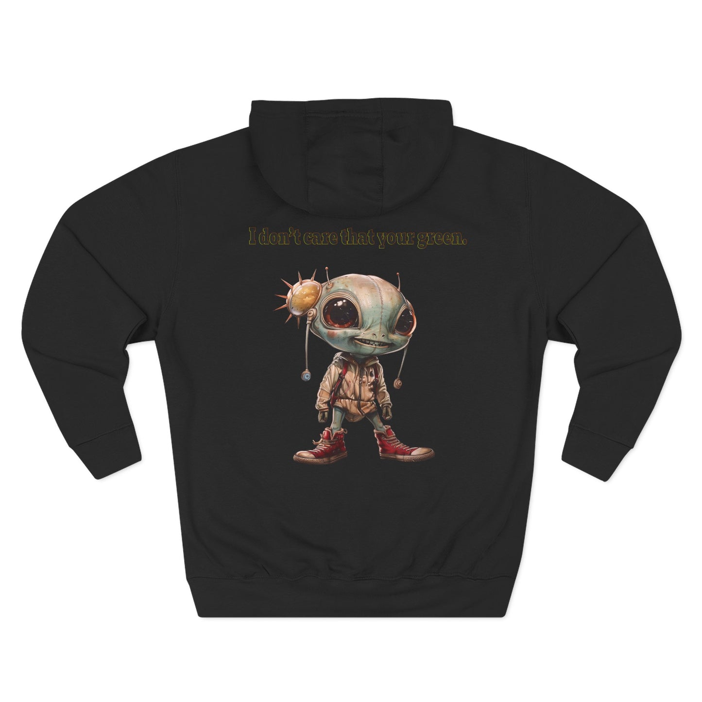 I don't care that your grey - Three-Panel Fleece Hoodie