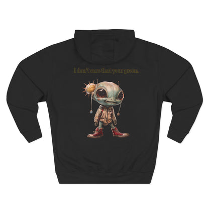 I don't care that your grey - Three-Panel Fleece Hoodie