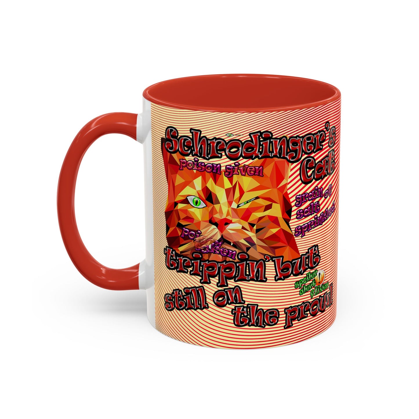 schrodinger's cat - Accent Mug (yellow-orange wave)