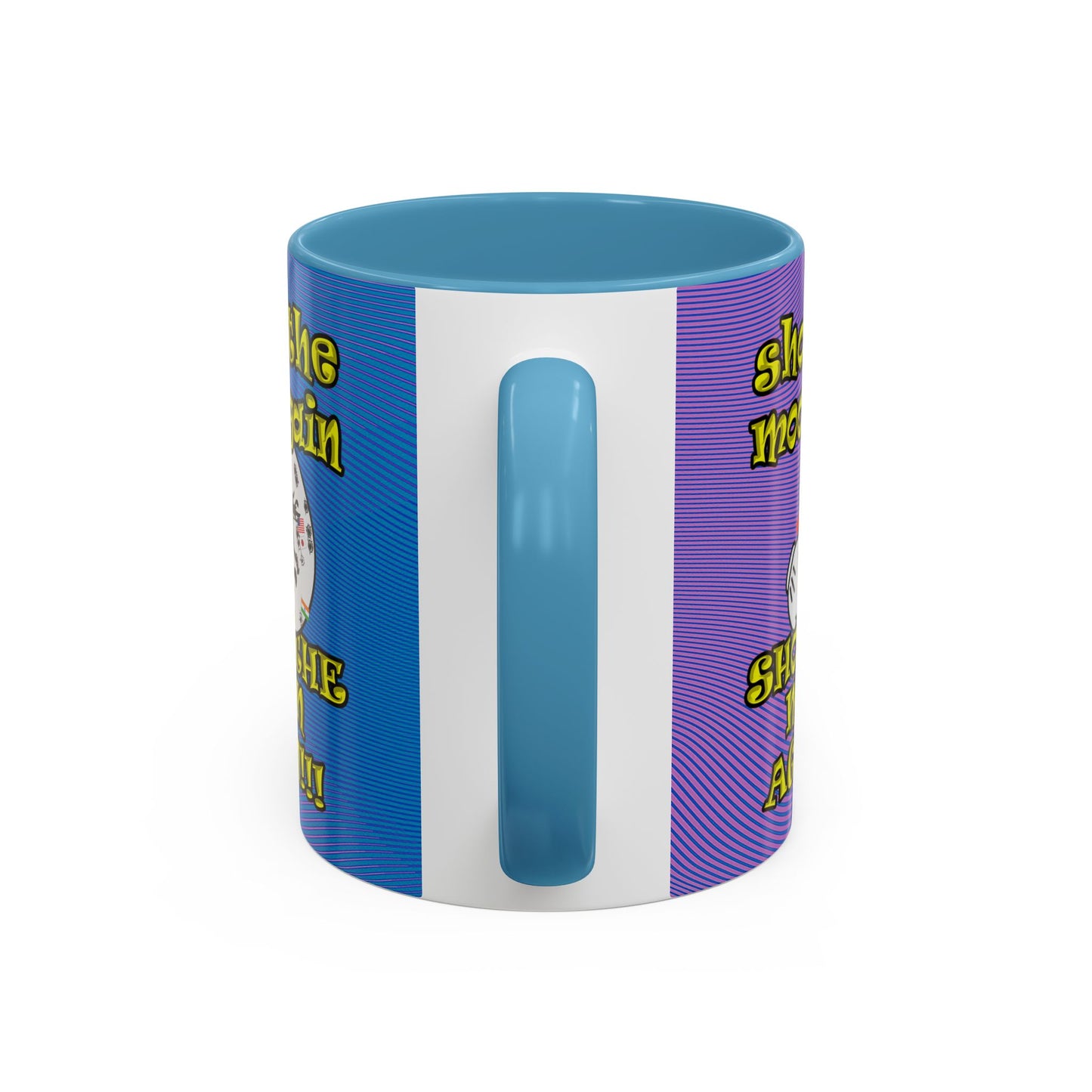 shoot the moon again - Accent Mug (light blue-purple wave)