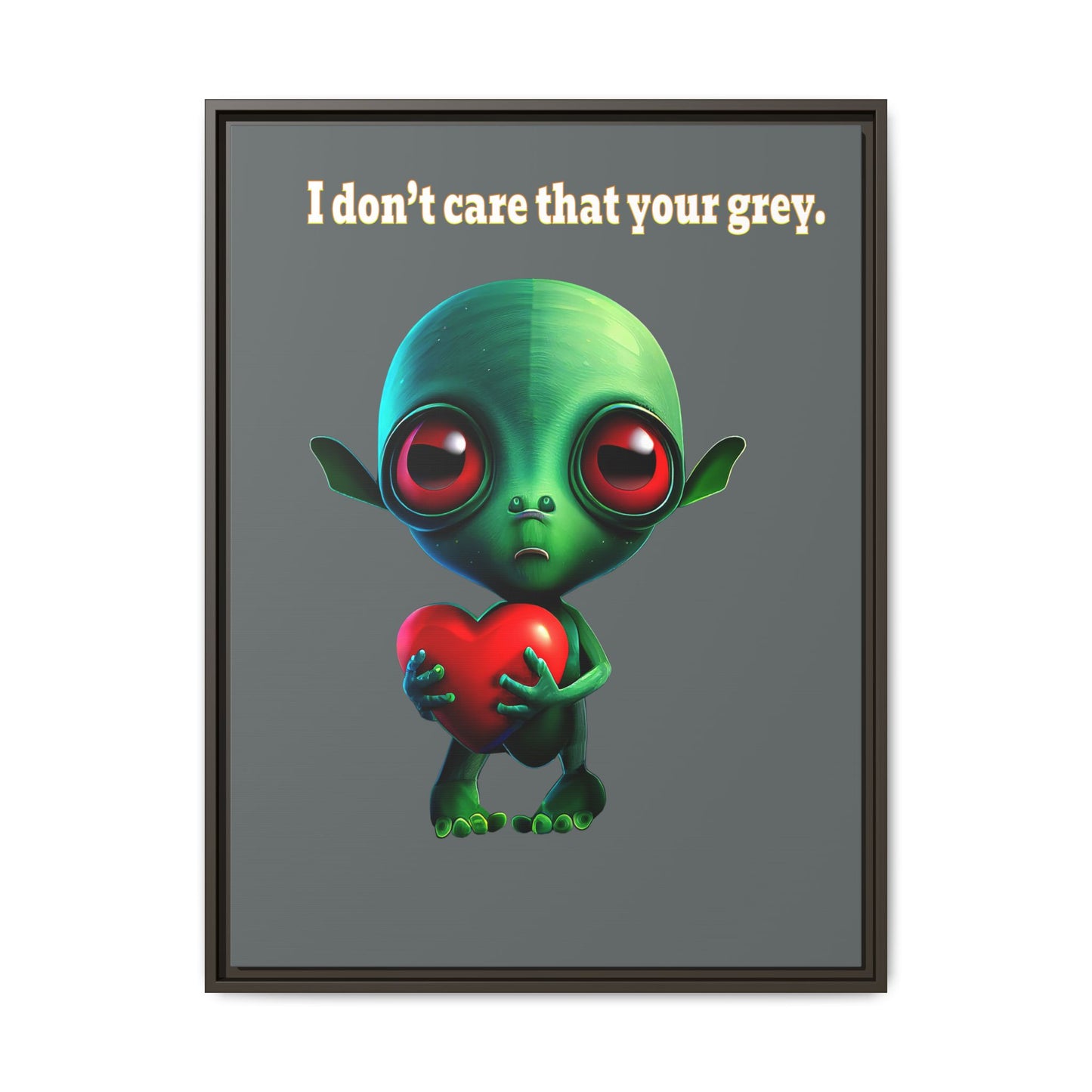 I don't care that your grey - framed canvas art (dark grey)