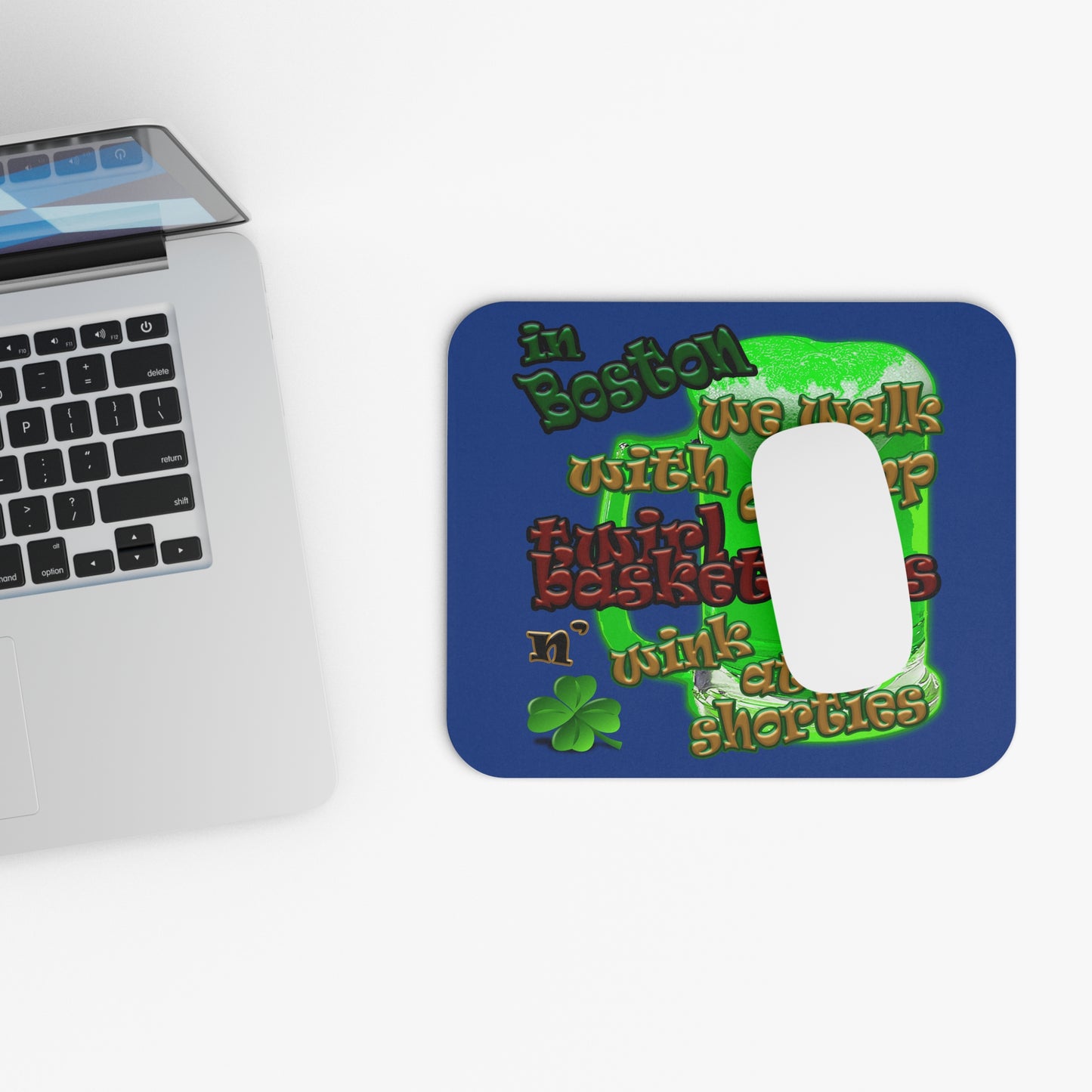 celtics logo - Mouse Pad (Rectangle) (dark blue)