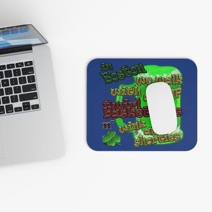 celtics logo - Mouse Pad (Rectangle) (dark blue)