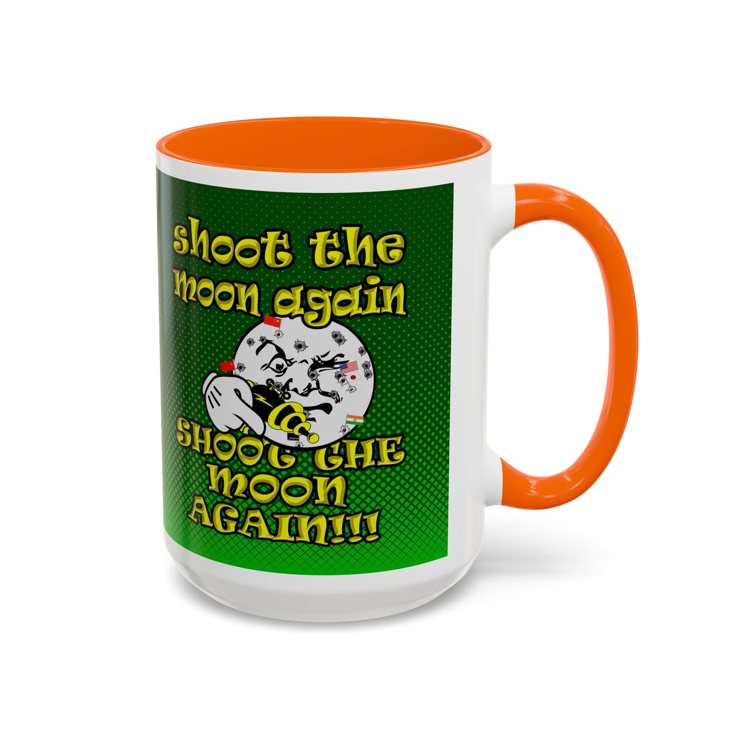 shoot the moon again - Accent Mug (logo green)