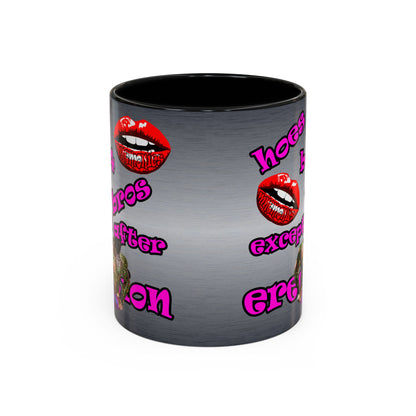 hoes b4 bros - Accent Mug (brushed nickel)