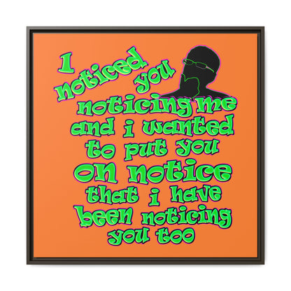 noticed you noticing - framed canvas art (crusta)