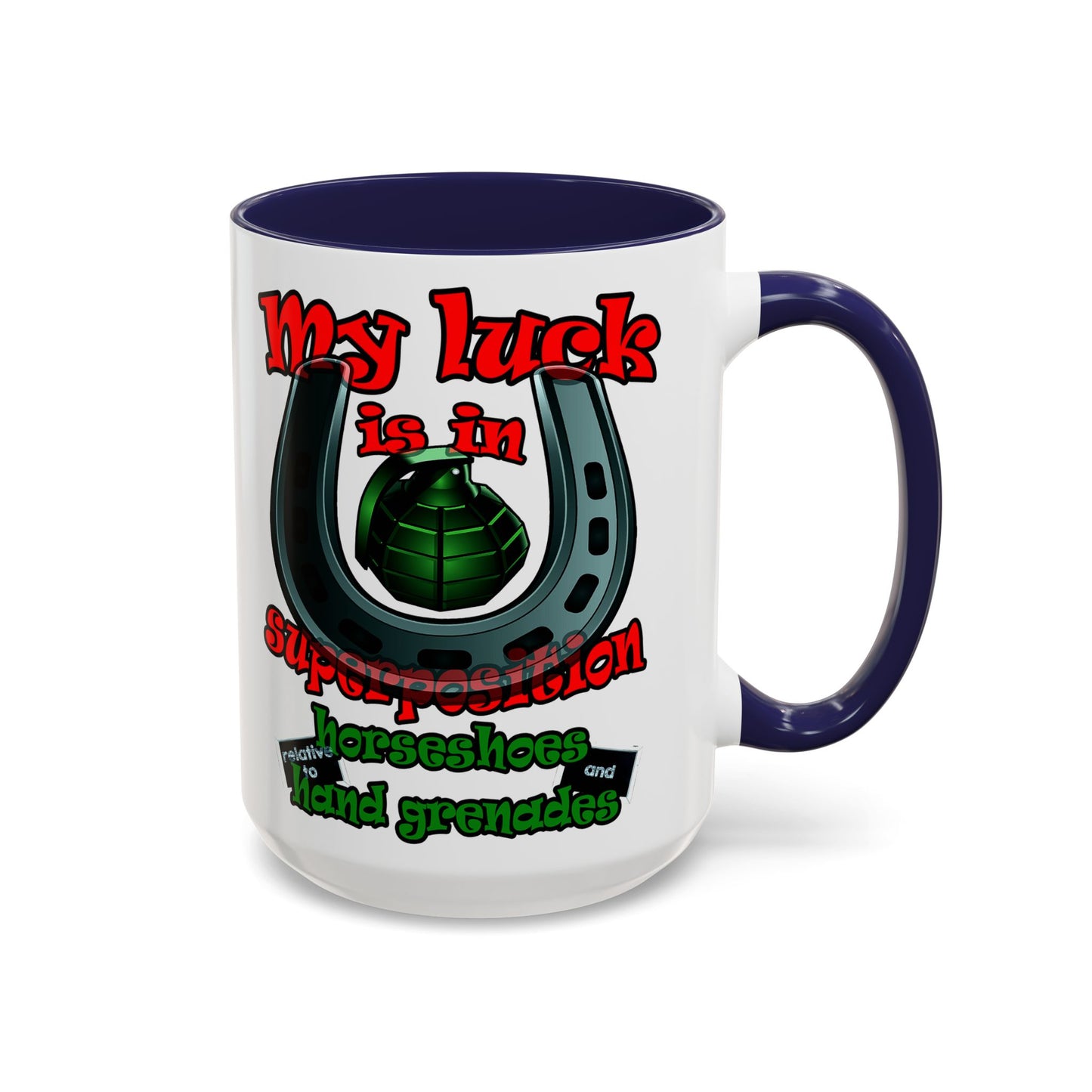 my luck - Accent Mug (white)