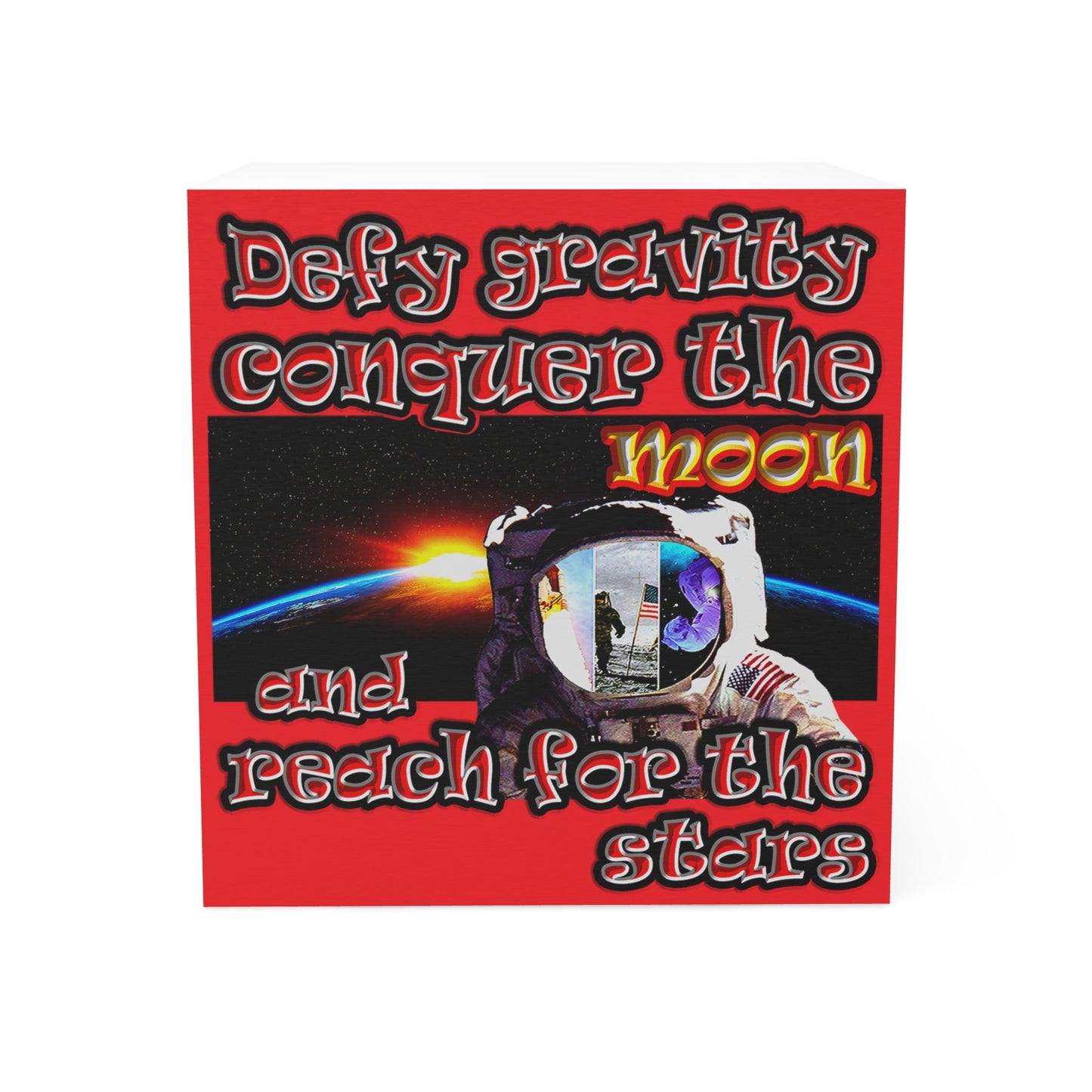 defy conquer reach - note cube (red)