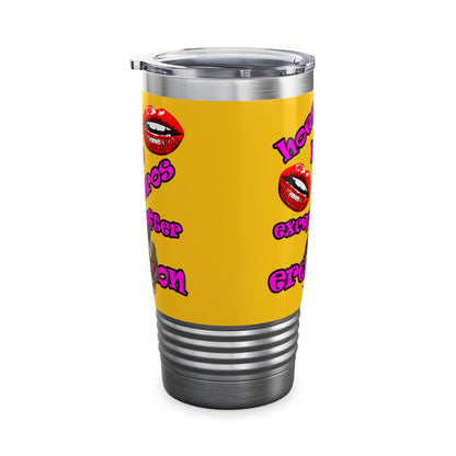 hoes b4 bros - Ringneck Tumbler, 20oz (yellow)
