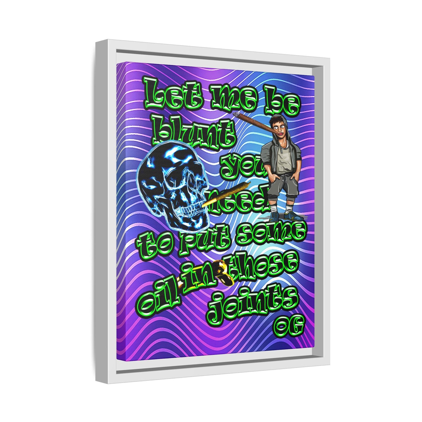 og - framed canvas art (purple wave)