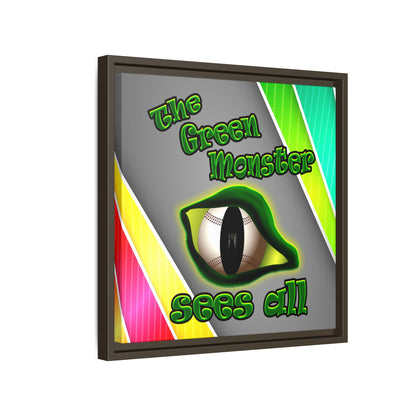 green monster - framed canvas art (rainbow split)