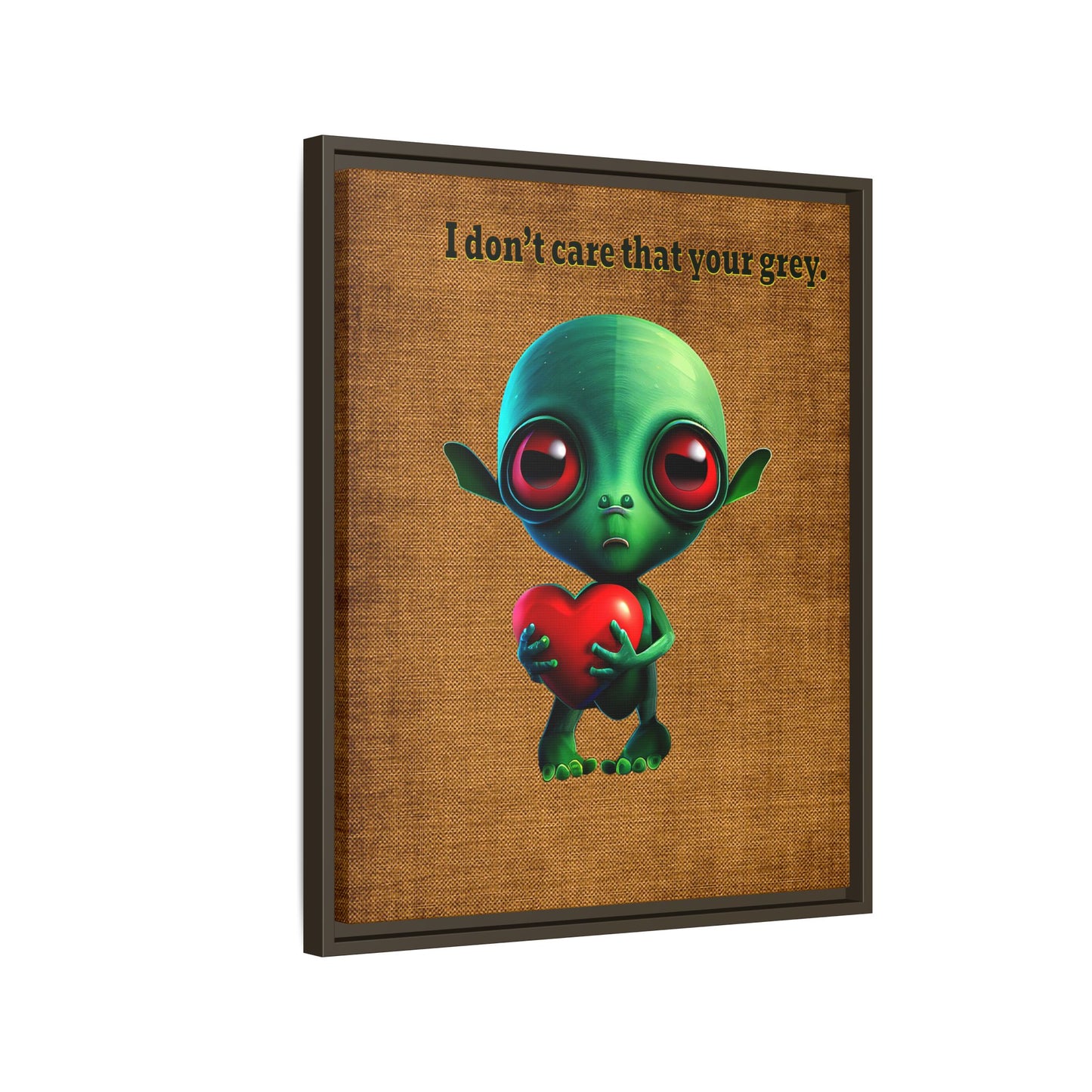 I don't care that your grey - framed canvas art (brown papyrus)
