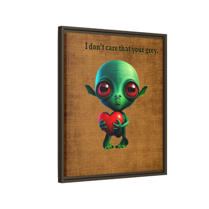 I don't care that your grey - framed canvas art (brown papyrus)
