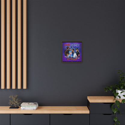 rw&b lives matter - framed canvas art (purple wave)