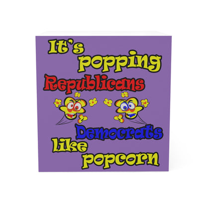 popping like popcorn - note cube (light purple)