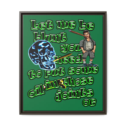 og - framed canvas art (dark green)