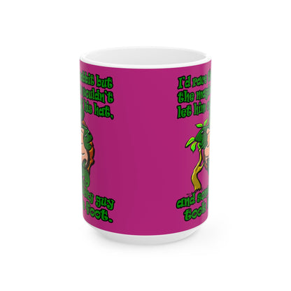 turtle race - White Mug (pink)